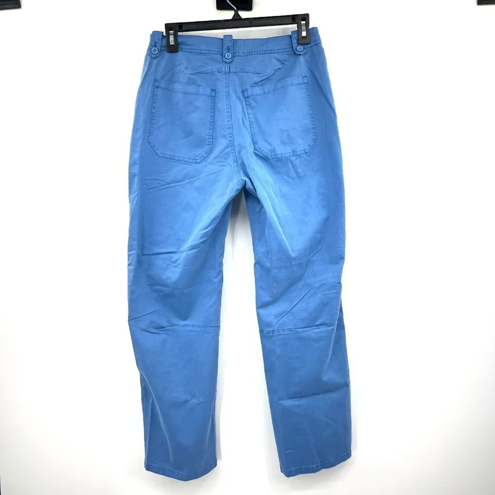 NWT Sundance Blue Cotton Straight Leg Chino Pants Women's 4 - Picture 2 of 5